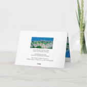 BLAUWE SKY EN DAISIES KAART (Achterkant)