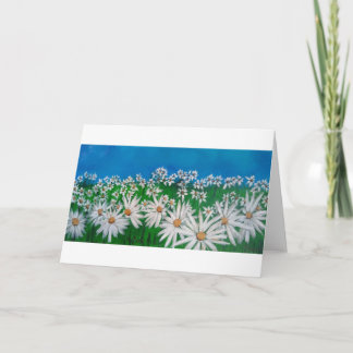 BLAUWE SKY EN DAISIES KAART