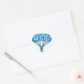 Blauwe skydive jumper stickers (Envelop)
