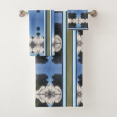 BLAUWE SKYFLOWER DRYSME1 WASDOEK EN BADSET BAD HANDDOEK (Insitu)