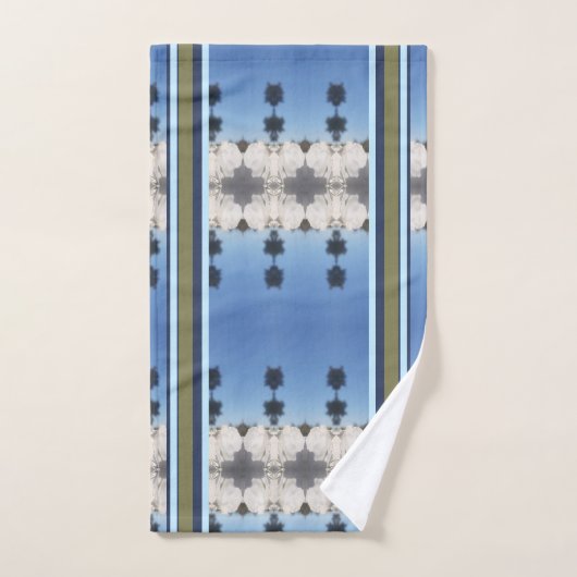 BLAUWE SKYFLOWER DRYSME1 WASDOEK EN BADSET BAD HANDDOEK (Handdoek)