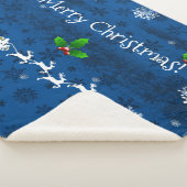 Blauwe Slaap- en rendiersherrpa Blanket van de Ker Sherpa Deken (3/4)