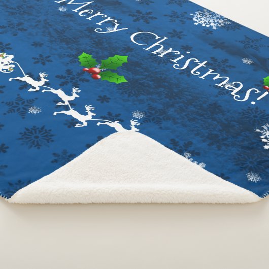 Blauwe Slaap- en rendiersherrpa Blanket van de Ker Sherpa Deken (3/4)