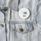 Blauwe slak 13.1 (halve marathon) ronde button 5,7 cm (In situ)