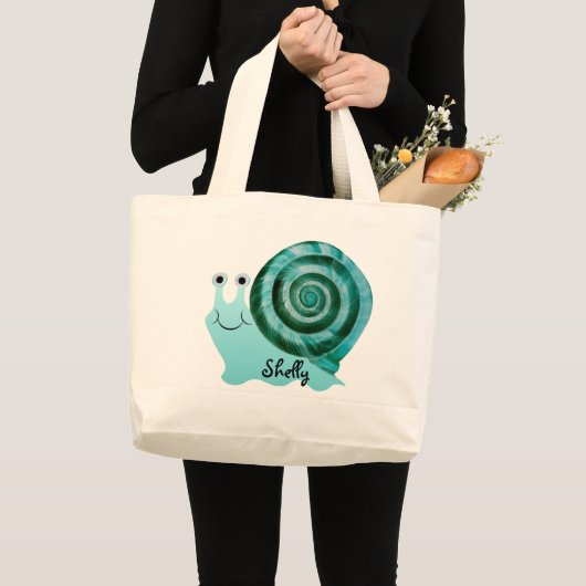 Blauwe slak grote tote bag (Voorkant (product))