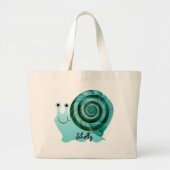Blauwe slak grote tote bag (Voorkant)