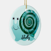 Blauwe slak keramisch ornament (Rechts)