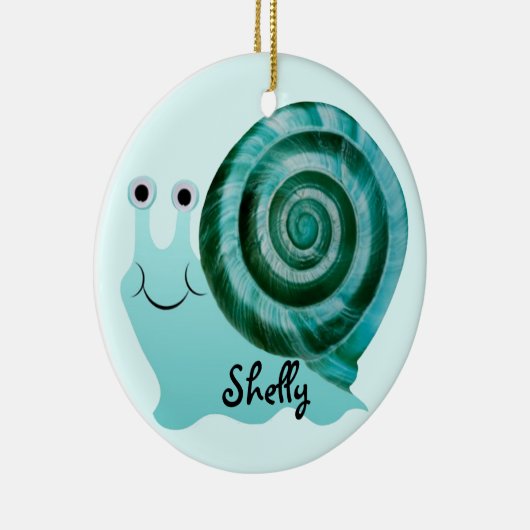 Blauwe slak keramisch ornament (Rechts)