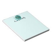 Blauwe slak notitieblok (Schuin)