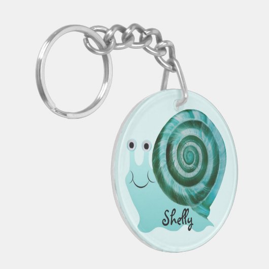 Blauwe slak sleutelhanger (Voorkant Links)