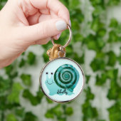 Blauwe slak sleutelhanger (Hand)