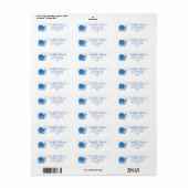 Blauwe Slakkenpost Personaliseer Label (Full Sheet)