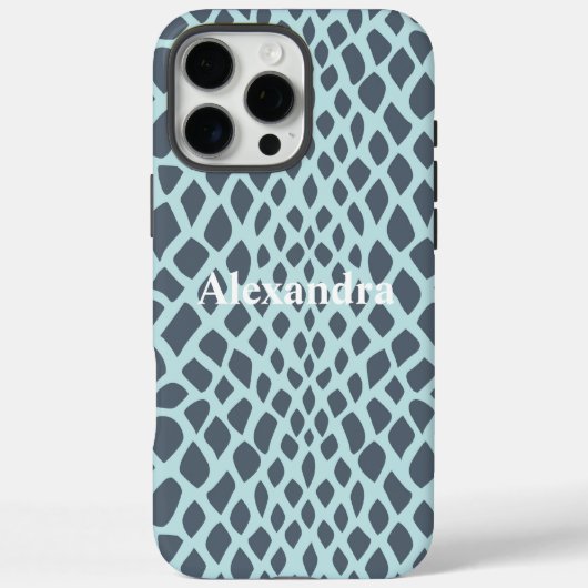 Blauwe slang afdrukken Case-Mate iPhone case (Achterkant)