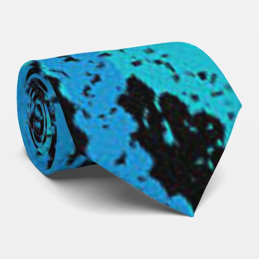 Blauwe slang afdrukken stropdas (Opgerold)