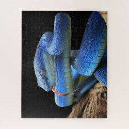 Blauwe slang legpuzzel