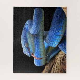 Blauwe slang legpuzzel