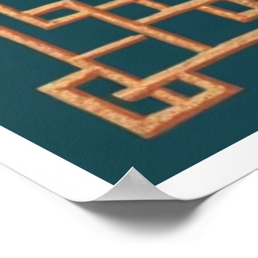 Blauwe Slang lotus bloem Poster (Hoek)