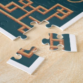 Blauwe Slang lotusbloem Legpuzzel (Zijkant)