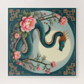 Blauwe Slang lotusbloem Legpuzzel (Horizontaal)
