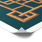 Blauwe Slang lotusbloem Poster (Hoek)