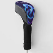 Blauwe Slang Met Je Naam Golfheadcover (Schuin)