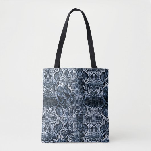 Blauwe slang tote bag (Voorkant)