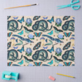 Blauwe slangen vogels en vlinderontbinding tissuepapier (Craft)