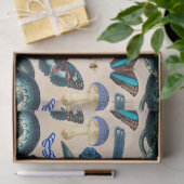 Blauwe slangen vogels en vlinderontbinding tissuepapier (Geschenk)