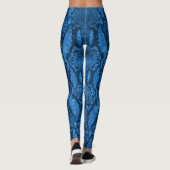 Blauwe slangenhuid afdrukken leggings (Achterkant)