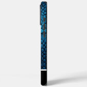 Blauwe slangenhuid patroon in zacht licht Case-Mate iPhone case (Achterkant / Links)