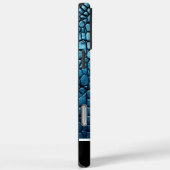 Blauwe slangenhuid patroon in zacht licht Case-Mate iPhone case (Achterkant / Rechts)