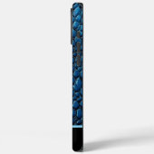 Blauwe slangenhuid schijnt in het licht Case-Mate iPhone case (Achterkant / Links)