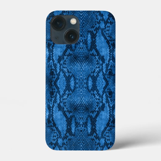 Blauwe Slangenhuidprint Case-Mate iPhone Case (Achterkant)
