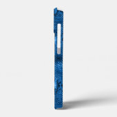 Blauwe Slangenhuidprint Case-Mate iPhone Case (Achterkant / Links)