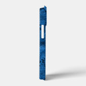 Blauwe Slangenhuidprint Case-Mate iPhone Case (Achterkant / Rechts)