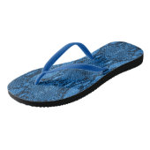 Blauwe Slangenhuidprint Teenslippers (Schuin)