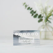 Blauwe slechte waterverf bergen een troutekaart visitekaartje (Staand voorkant)