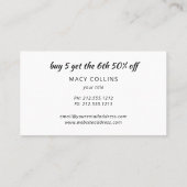 Blauwe slechte waterverf bergen een troutekaart visitekaartje (Achterkant)