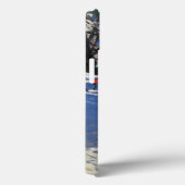 Blauwe slede Belle Plagne Case-Mate iPhone Case (Achterkant / Rechts)