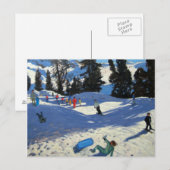 Blauwe sleeplap briefkaart (Voorkant / Achterkant)
