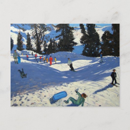 Blauwe sleeplap briefkaart (Voorkant)