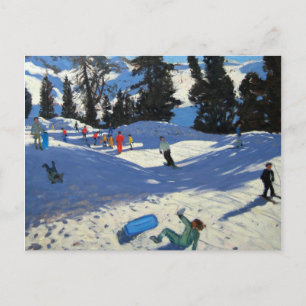 Blauwe sleeplap briefkaart