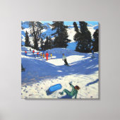 Blauwe sleeplap canvas afdruk (Voorkant)