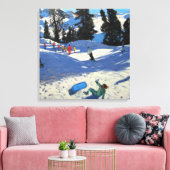 Blauwe sleeplap canvas afdruk (Insitu (Woonkamer))