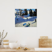 Blauwe sleeplap poster (Keuken)