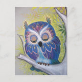 blauwe sleepooi briefkaart (Voorkant)