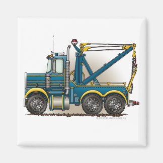Blauwe sleepwagen Wrecker Magneten