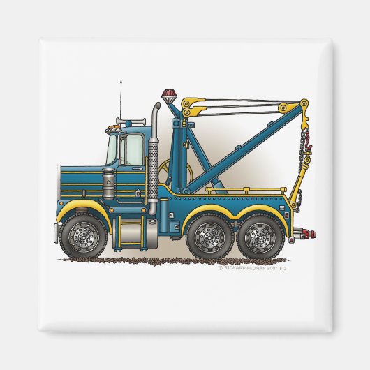 Blauwe sleepwagen Wrecker Magneten (Voorkant)