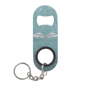 Blauwe Sleutelhanger flesopening voor blauw-grijs Mini Flessenopener