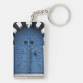 Blauwe  Sleutelhanger voor deur (achterkant)